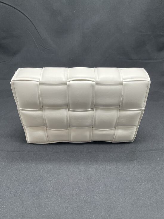 Unbranded Handbags - Leather Woven Purse, Handbag, Clutch White NWOT